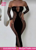 فستان لانجري شبك طويل