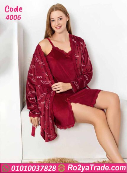 طقم بيتي شتوي كود 4006