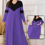 دريس شتوي طويل بيج سايز كود 441