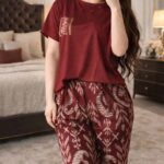 بيجامة حريمي صيفي قطعتين 5033