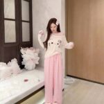 بيجامة حريمي صيفي قطعتين 5037