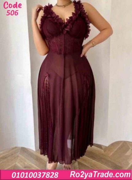 لانجري طويل دانتيل كود 506