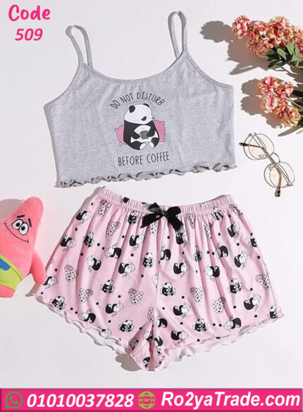 بيجامة هوت شورت حريمي صيفي 509