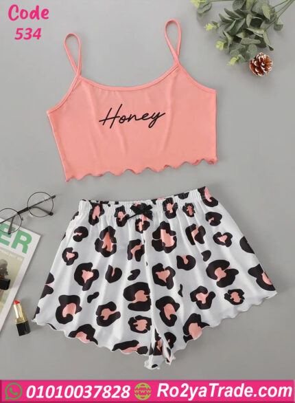 بيجامة هوت شورت حريمي صيفي 534