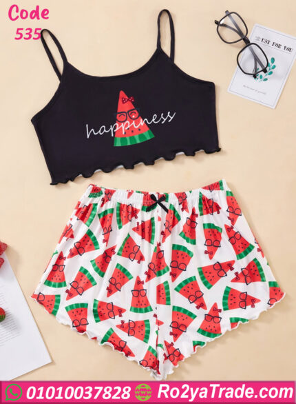 بيجامة هوت شورت حريمي صيفي 535