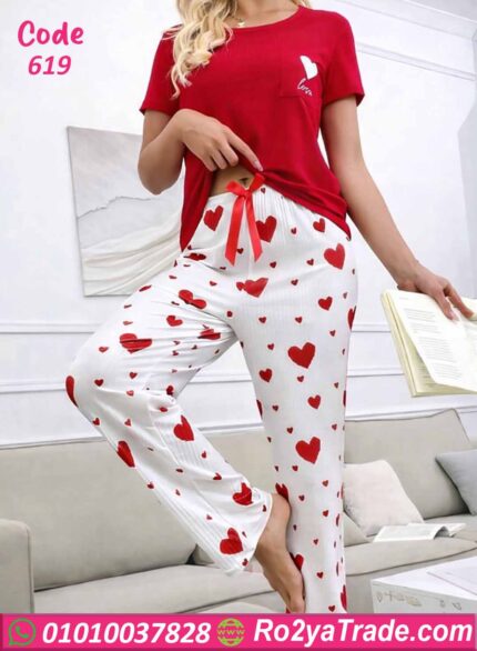 بيجامة حريمي صيفي كود 619