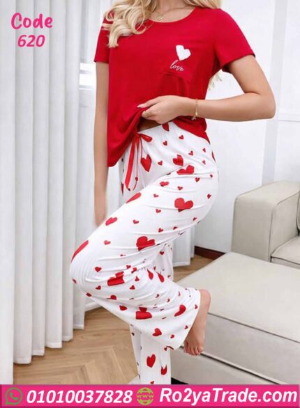 بيجامة حريمي صيفي بيج سايز كود 620