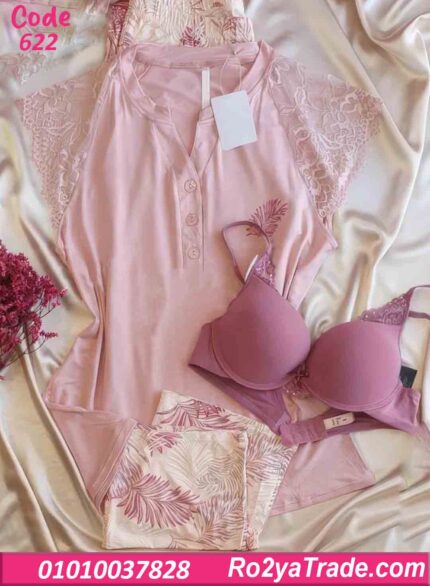 بيجامة صيفي حريمي دانتيل