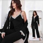 بيجامة حريمي شتوي 3 قطع كود 623