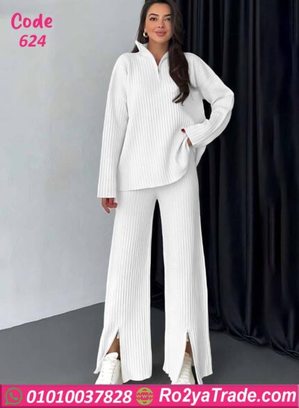 بيجامة حريمي شتوي مضلع كود 624