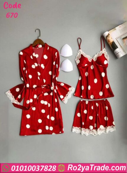 بيجامة روب وهوت شورت 670