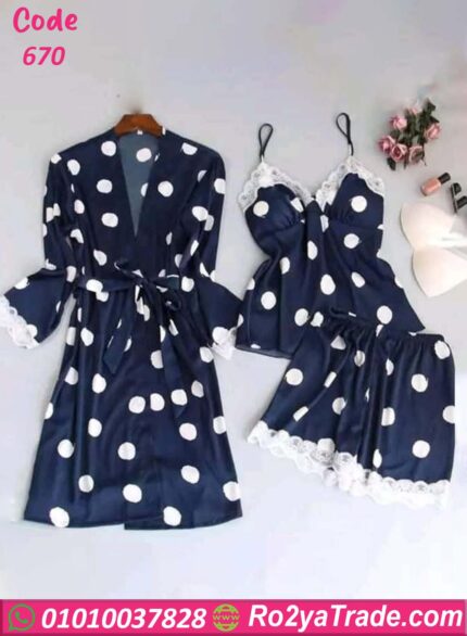 بيجامة روب وهوت شورت 670