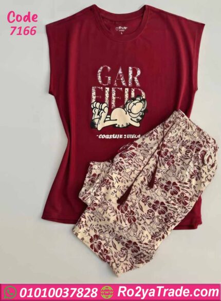 بيجامة حريمي صيفي كرتوني