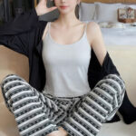 بيجامة حريمي 3 قطع صيفي L-402